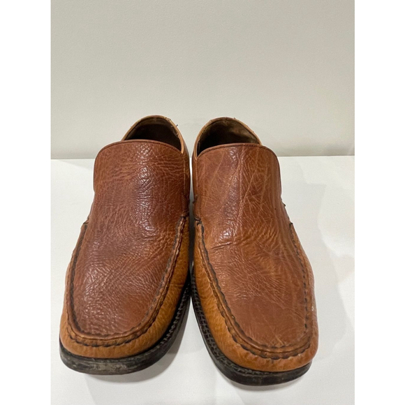 Dack’s Vintage Brown Leather Slip-On Loafers Hand Sewn 6H (fit like 7 wide) - Picture 4 of 16